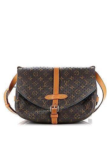 Louis Vuitton Flore Saumur Handbag Perforated Monogram Canvas (view 1)