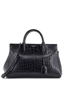 Saint Laurent Rive Gauche Cabas Crocodile Embossed Leather Medium (view 1)