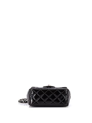 Chanel Square Classic Single Flap Bag Quilted Patent Mini (view 2)