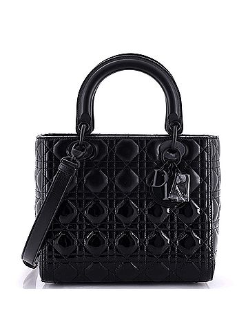 Christian Dior Lady Dior Bag Cannage Quilt Gradient Patent Medium (view 1)