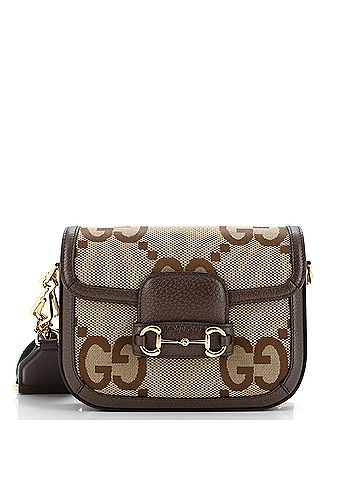 Gucci Horsebit 1955 Shoulder Bag Jumbo GG Canvas Mini (view 1)