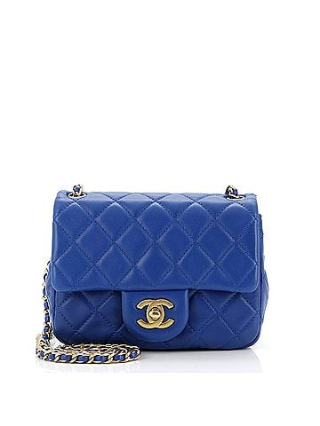 Chanel Pearl Crush Square Flap Bag Quilted Lambskin Mini (view 1)