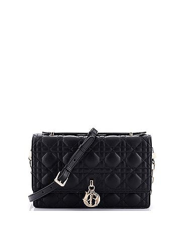 Christian Dior My Dior Top Handle Flap Bag Cannage Quilt Lambskin Small (view 1)