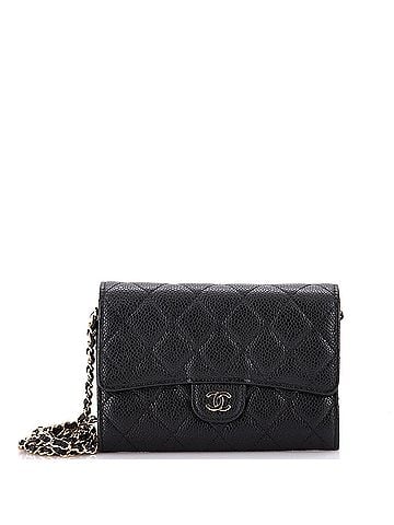 Chanel Classic Flap Wallet Crossbody Bag Quilted Caviar Mini (view 1)