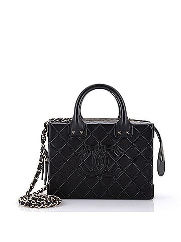 Chanel CC Top Handle Convertible Vanity Case Quilted Calfskin Medium (view 1)