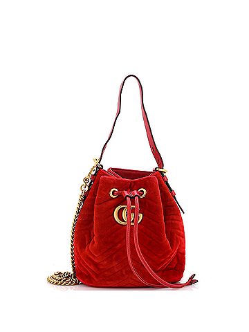 Gucci GG Marmont Bucket Bag Matelasse Velvet Small (view 1)