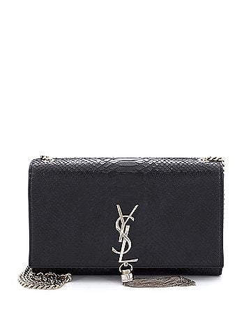 Saint Laurent Classic Monogram Tassel Crossbody Bag Python Embossed Leather Medium (view 1)