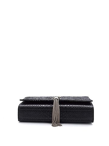 Saint Laurent Classic Monogram Tassel Crossbody Bag Python Embossed Leather Medium (view 2)