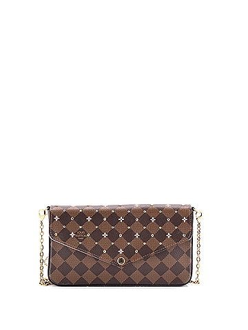 Louis Vuitton Felicie Pochette Flower Printed Studded Damier (view 1)