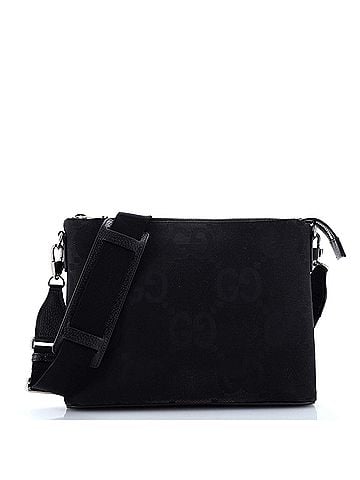 Gucci Zip Messenger Bag Jumbo GG Canvas (view 1)