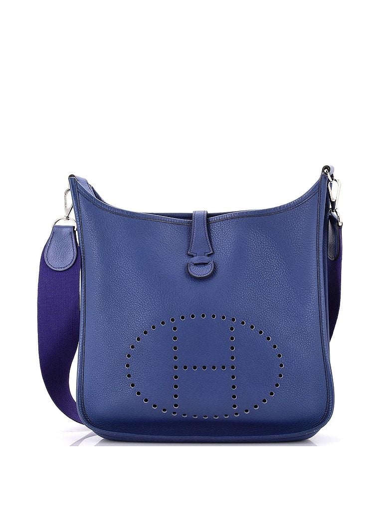 Hermès 100% Leather Blue Evelyne Bag Gen III Clemence PM One size - photo 1