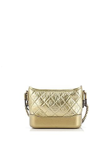 Chanel Gabrielle Hobo Quilted Metallic Aged Calfskin Small (view 2)