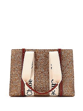 Chloé Woody Tote Tweed with Canvas Medium (view 1)