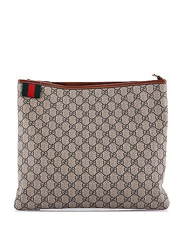 Gucci Web Loop Flat Messenger GG Coated Canvas Large (view 1)