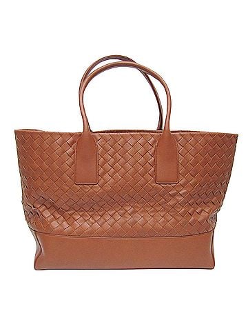 Bottega Veneta Intrecciato Brown Leather Tote Bag (view 1)