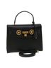 Versace 100% Leather Solid Black Black Leather Handbag One size - photo 11