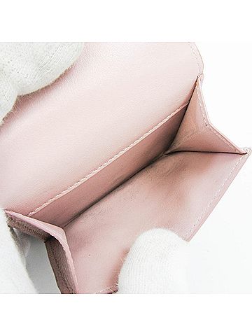 Céline Compact Pink Leather Wallet (view 2)