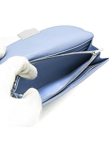 Céline Trotteur Blue Leather Wallet (view 2)