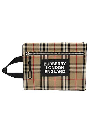 Burberry - Beige Canvas Clutch Bag (view 1)
