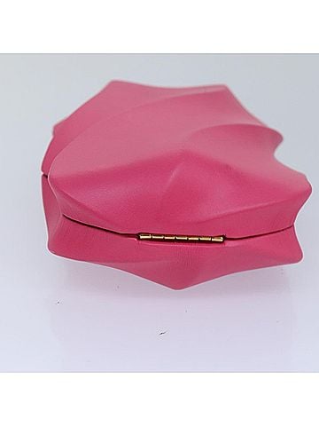 Bottega Veneta Pink Leather Clutch Bag (view 2)