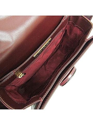 Cartier Must De  Burgundy Leather Shoulder Bag (view 2)