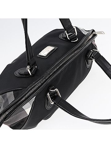 Burberry Nova Check Black Canvas Handbag (view 2)