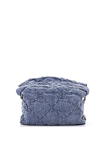 Chanel 22 Chain Hobo Quilted Studded Denim Small (view 2)