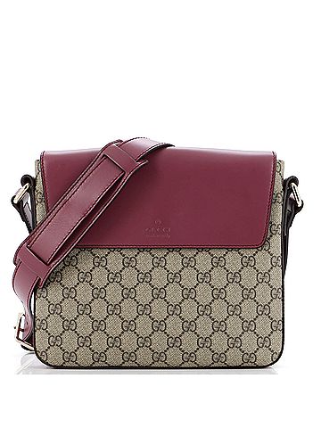 Gucci Flap Messenger Bag GG Coated Canvas with Leather Medium (view 1)