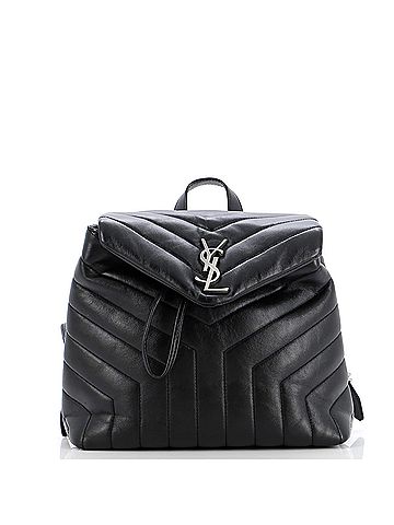 Saint Laurent LouLou Backpack Matelasse Chevron Leather Small (view 1)