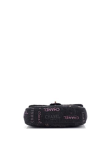 Chanel Denim Mood Flap Bag Logo Printed Quilted Denim Large (view 2)
