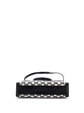 Céline Vertical Cabas Tote Embroidered Canvas with Leather Small (view 2)