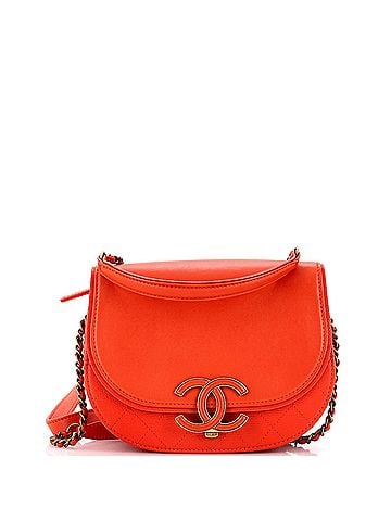 Chanel Coco Curve Flap Messenger Calfskin and Quilted Goatskin Small (view 1)