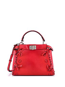 Fendi Bow Peekaboo Bag Whipstitch Leather Mini (view 1)