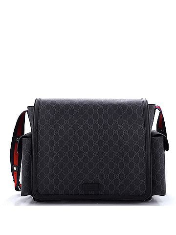 Gucci Web Strap Diaper Bag GG Coated Canvas Small (view 1)