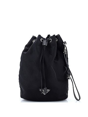 Prada Drawstring Wristlet Bucket Bag Tessuto Small (view 1)