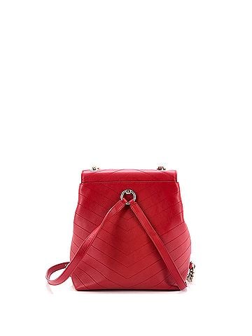 Chanel Coco Chevron Backpack Stitched Calfskin Small (view 2)