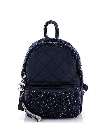 Chanel Astronaut Essentials Backpack Quilted Nylon with Tweed Small (view 1)