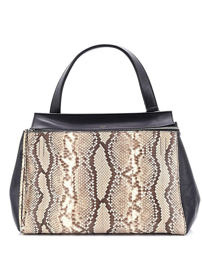 Céline 100% Leather Black Tan Edge Bag Python and Leather Medium One size - photo 1
