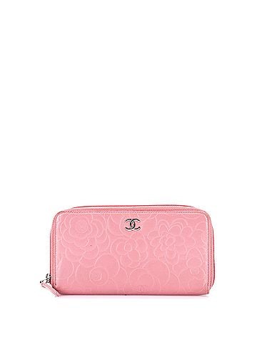 Chanel Zip Around Wallet Camellia Lambskin (view 1)