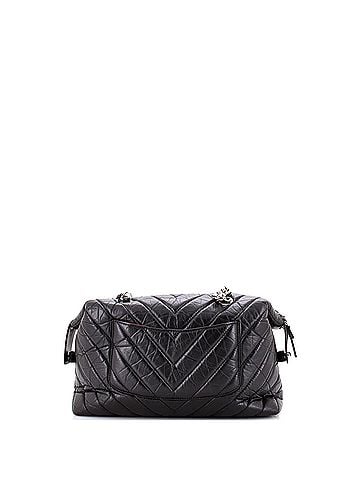 Chanel CC Bowling Bag Chevron Aged Calfskin Medium (view 2)