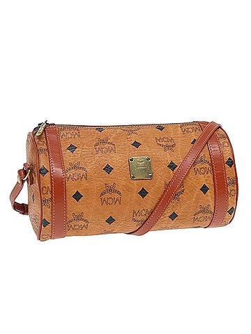 MCM Visetos Brown Canvas Shoulder Bag (view 1)