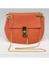 Chloé 100% Leather Solid Orange Drew Orange Leather Shoulder Bag One size - photo 10