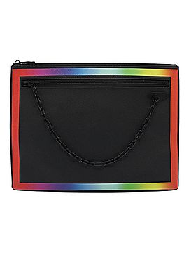 Louis Vuitton Pochette A4 Black Leather Clutch Bag (view 1)