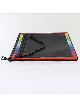 Louis Vuitton Pochette A4 Black Leather Clutch Bag (view 2)