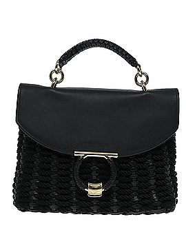 Salvatore Ferragamo Margot Black Leather Handbag (view 1)