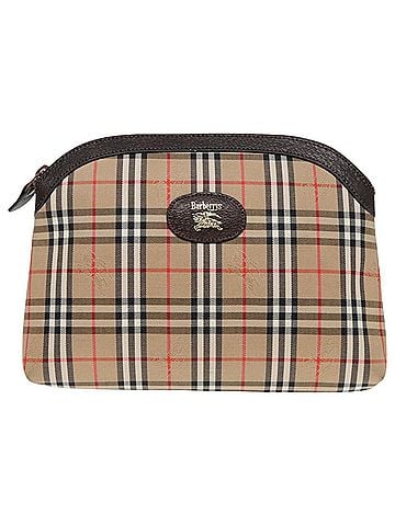Burberry Nova Check Beige Canvas Clutch Bag (view 1)