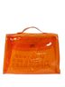 Hermès 100% Vinyl Solid Orange Kelly Orange Vinyl Handbag One size - photo 3