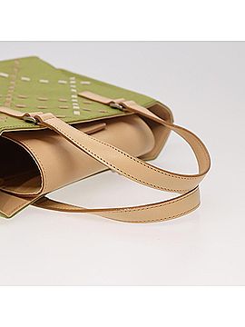 Burberry Green Cotton Handbag (view 2)