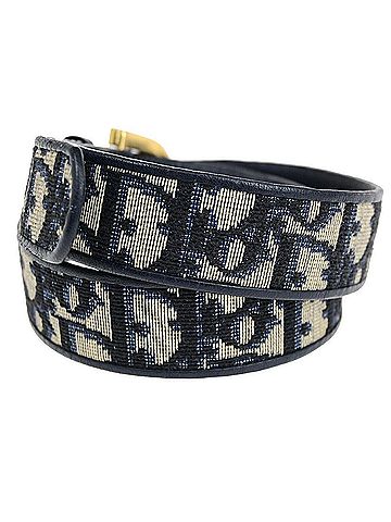 Dior Trotter Navy Canvas Belt (view 2)