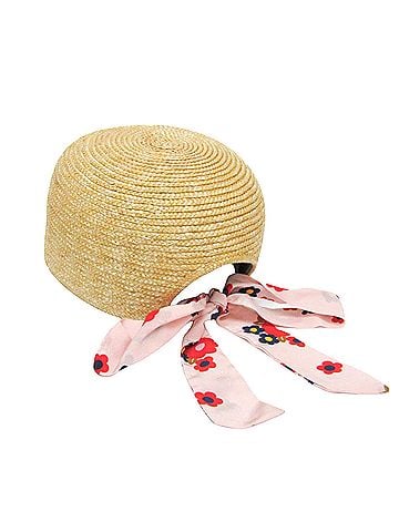 Miu Miu Ribbon Beige Synthetic Cap (view 2)